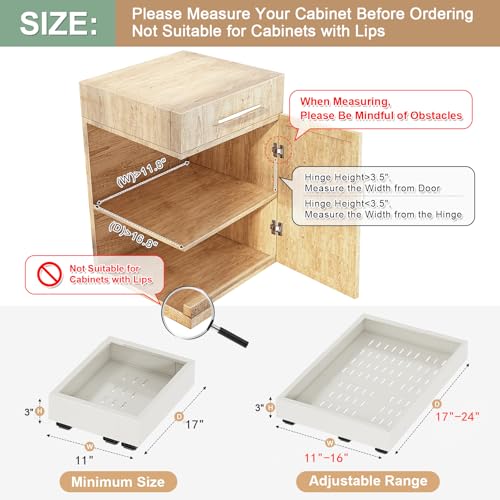 Fokyfok 2Pc Pull out Cabinet Organizer,11"-16"W,17"- | All Products - Image 3