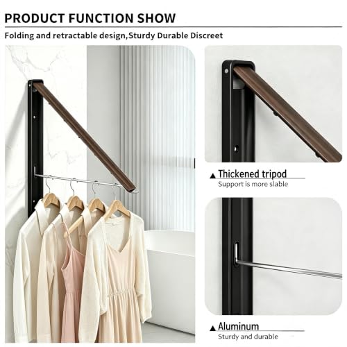 Folding Clothes Hanger Rack Wall mounted for Laundry - Image 8