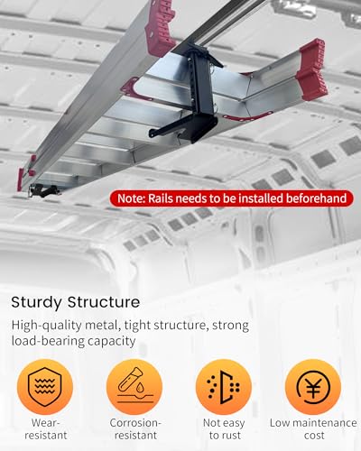 Van Interior Sliding Ladder Holder Storage System for Van - Image 6