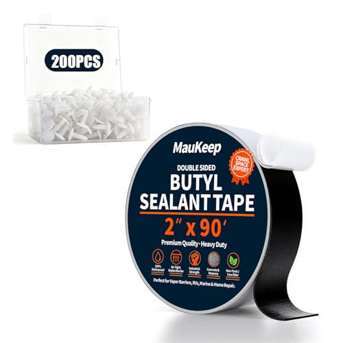 Butyl Sealant Tape & Nylon Rivets Combo Kit - 2" x 90 Ft Tape - Image 2
