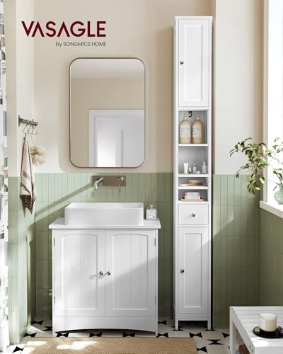 VASAGLE Tall Bathroom Cabinet, Slim Freestanding - Image 3
