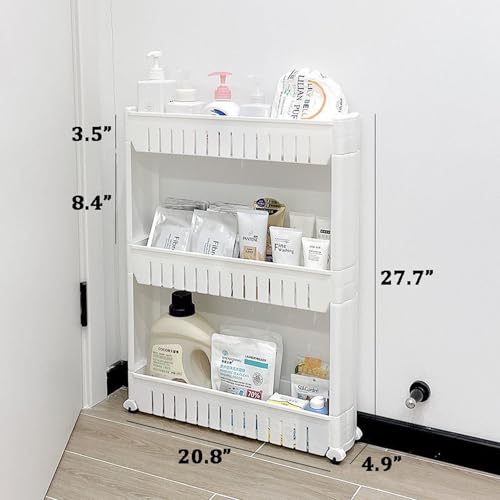 Rolling Slim Storage Cart,Rolling Narrow Space Organizer - Image 3