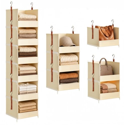 DIMJ Hanging Closet Organizer - 6-Tier Modular Hanging - Image 2