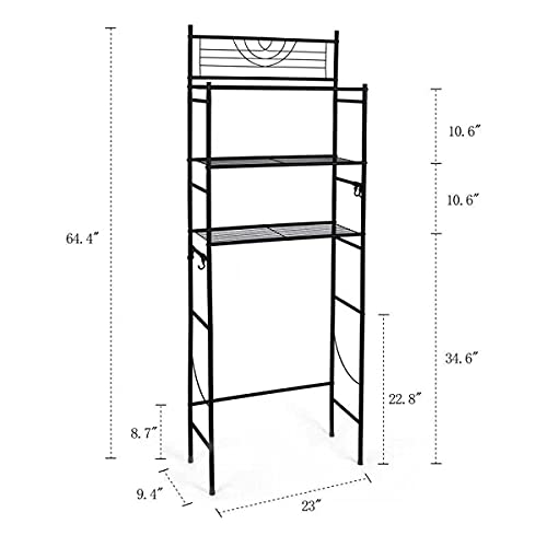 3-Tier Bathroom Over The Toilet Storage Rack Free Standing - Image 3