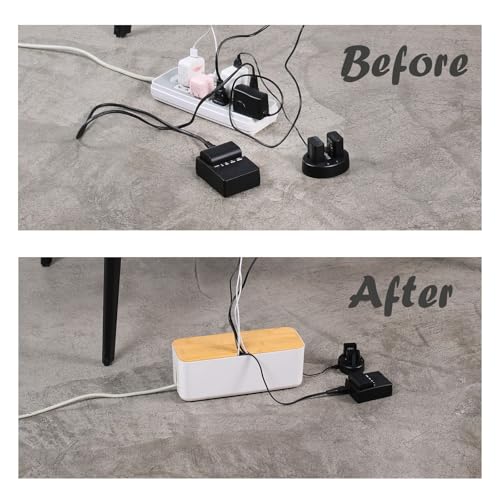 Changsuo Cable Management Box Small White, Extension Cord - Image 5