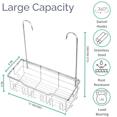 Small Shower Caddy Hanging - Shower Door Caddy Hanging - Image 4