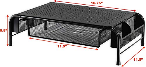 Simple Houseware Metal Desk Monitor Stand Riser w/ Organizer - Image 3