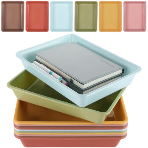 12 Pcs Letter Size Flat Storage Tray (Retro) - Image 2