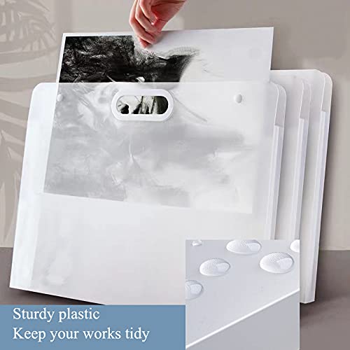 Plastic Art Portfolio, Large Art Portfolio with Handles - Image 3