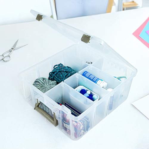 ArtBin Super Satchel Double Deep, 8-Compartment Craft Box, Gold - Image 4