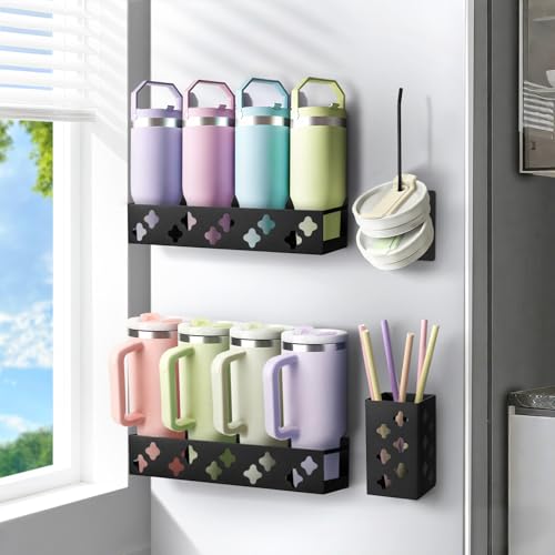 Magnetic Water Bottle Organizer for Fridge, Magnetic Cup - Image 2