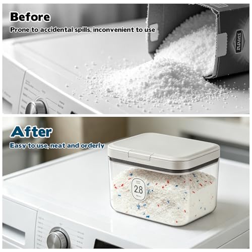 2.8L Laundry Detergent Dispenser with One-Press Lid - Image 6