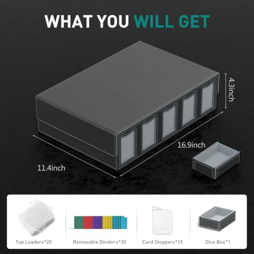 Foluck Trading Card Storage Box with Commander Display - Image 3