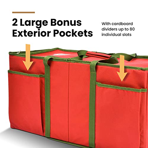 Holiday Cheer Premium Christmas Ornament Storage, 128 Ornaments - Image 5