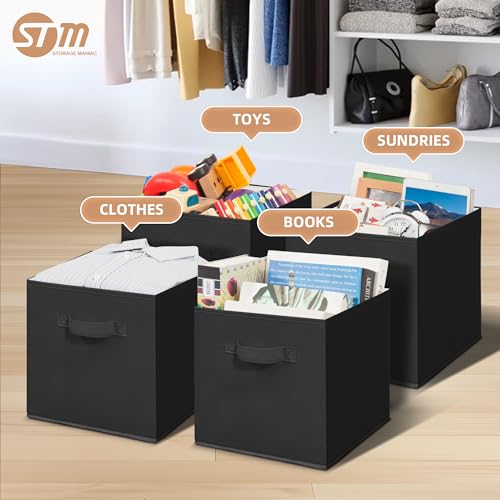 Storage Cubes, 11 Inch 6 Pack Collapsible Fabric Shelf Bins - Image 3