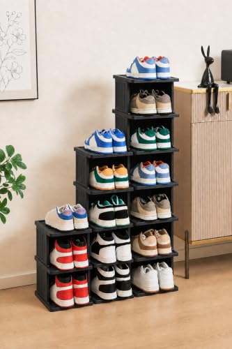 UFORU 6 Tier Vertical Shoe Rack, Narrow Stackable Shoe Organizer - Image 3