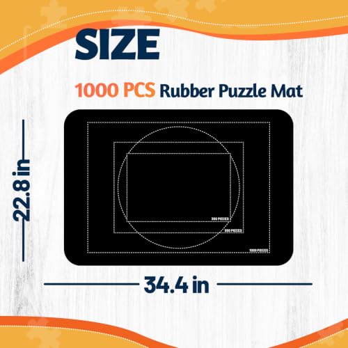 Pohxev Jigsaw Puzzle Mat Roll Up, Portable Saver Pad 34.6” - Image 3