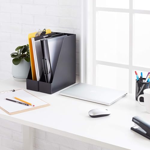 Amazon Basics Plastic Desk Organizer Magazine Rack and File - Image 3