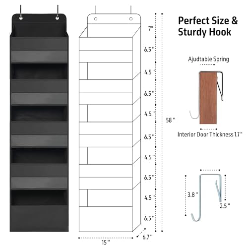 TYMENSH Over the Door Organizer for Bedroom Bathroom Pantry, 5 - Image 3