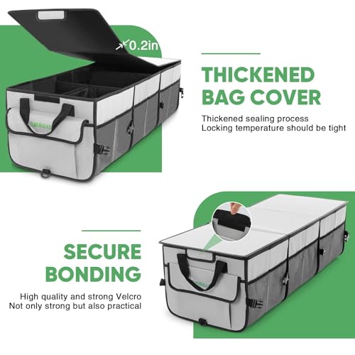Car Trunk Organizer with Insulated Grocery Bag- 110L High - Image 6