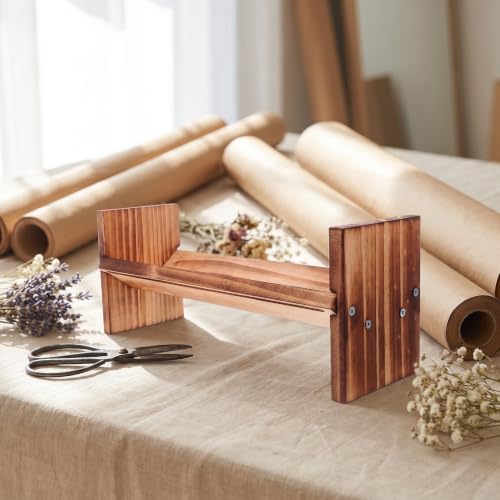 Homoyoyo Wooden Ribbon Dispenser Rack for Craft Rolls - Image 7