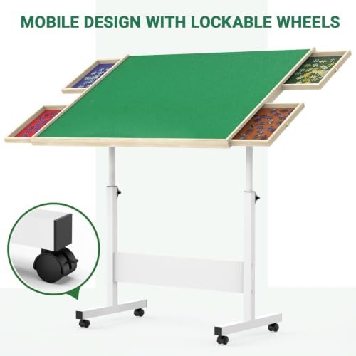 Wooden Puzzle Table with Cover and Drawers – 1500 Piece - Image 5