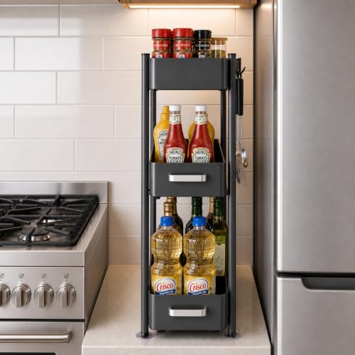 3-Tier Countertop Organizer, Pull Out Spice Rack - Image 4