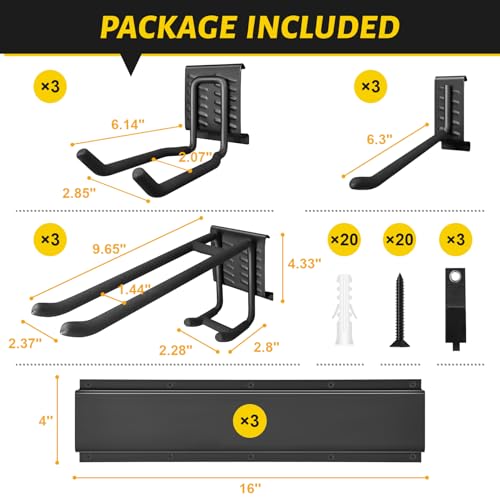 Garage Tool Organizer Wall Mount, 48 Inches Garden Garage Storage - Image 8