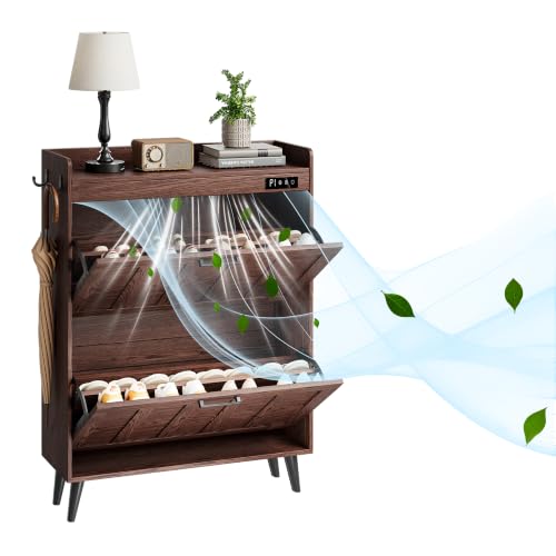 ChooChoo Shoe Storage Cabinet with 2 Flip Drawers an | Home Organizati - Image 2