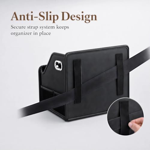 Car Storage Organizer Car Caddy Compact PU Leather | Home Organization - Image 4