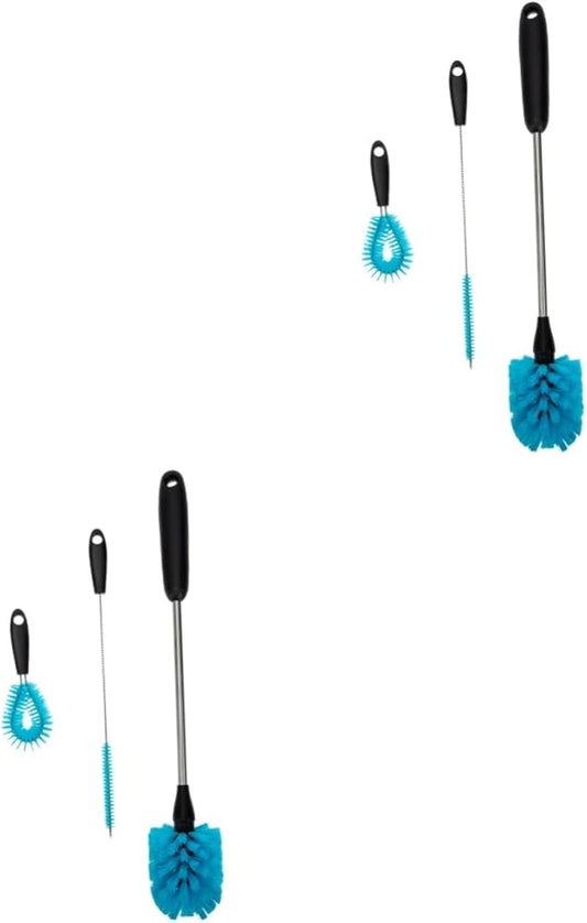 2sets Household Multi-Function Cup Brushes Set Handle Wear-Resistant Cleaning Brushes for Smooth Cup and Bottle Care Easy Storage and Convenient Use