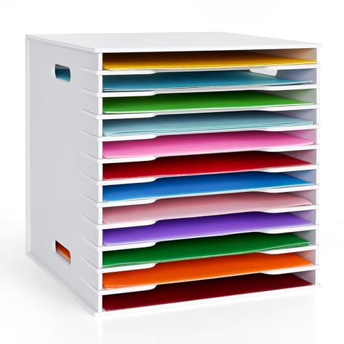 SANFURNEY 12 Slots Scrapbook Paper Organizer for Sizes 12" x 12" - Image 2