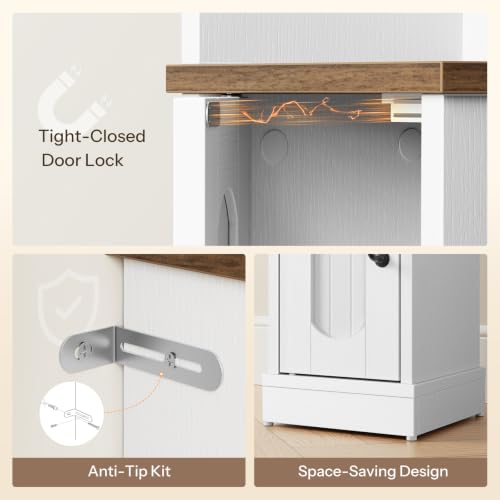 HOOBRO Corner Cabinet, Small Bathroom Corner Cabinet with Door - Image 8
