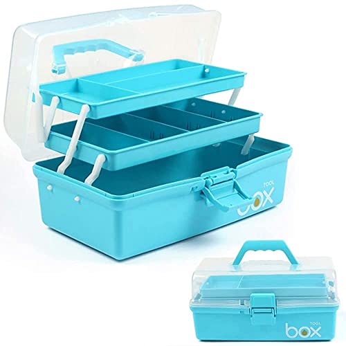 TERGOO 12in 3-Layer Plastic Craft Organizers and Storage - Image 2