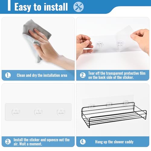 15 Pack Shower Caddy Adhesive Replacement - Strong No Drilling - Image 7