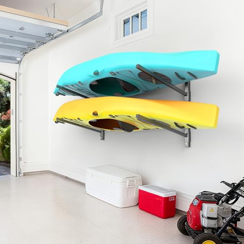 WALMANN Heavy Duty Wall Mounted Kayak Storage Rack | Home Organization - Image 3