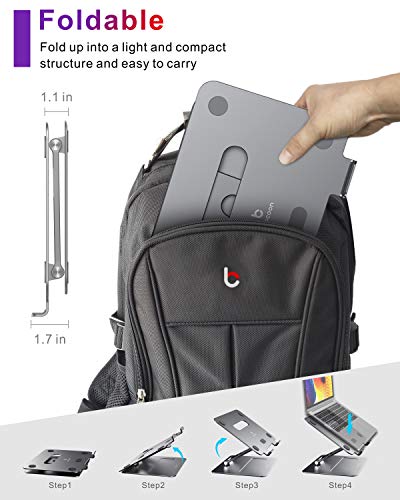 Adjustable MacBook Laptop Stand for Desk | Ergonomic Aluminum - Image 6