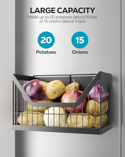 Nieifi Magnetic Shelf for Fridge, Black, 4-Pack - Image 4