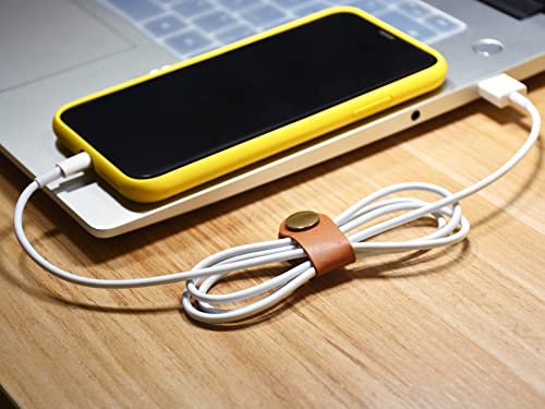 CAILLU Leather Cord Organizer,Cable Ties for Earbuds - Image 3