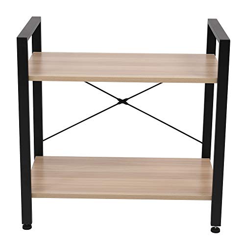 2 Tier Bookcase,Modern Narrow Book Shelf and Book Case - Image 4