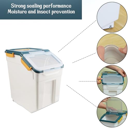 50 lbs Flour Storage Container, 2 Pack Rice Storage - Image 6