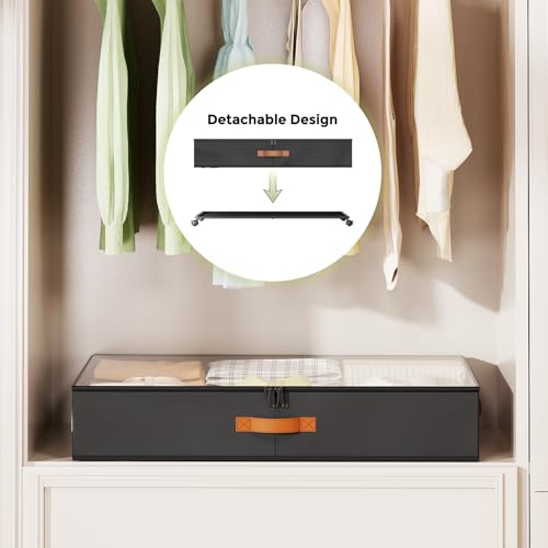 LAMU Under Bed Storage with Wheels, 2 Pack Under Bed - Image 3