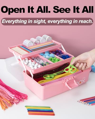 TERGOO 12in 3-Layer Plastic Craft Organizers and Storage - Image 6