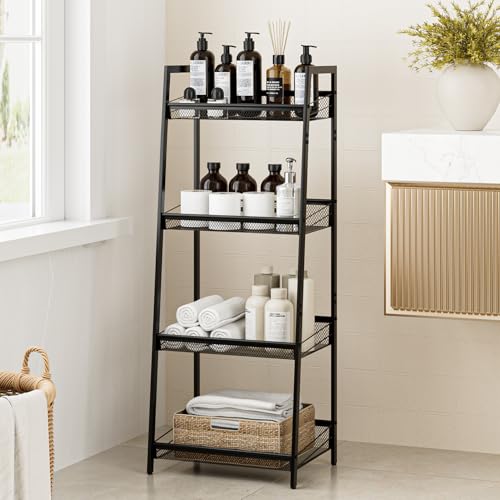 4 Tier Bathroom Shelf, Bathroom Organizer and Storage - Image 2