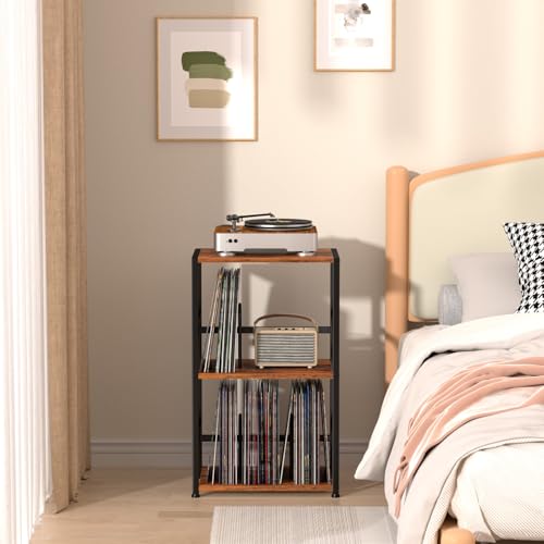Record Player Stand, Turntable Stand with Vinyl Record Storage - Image 5