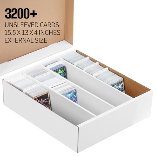2 Pack Cardboard Card Storage Box, Bulk Card Storage Box 4 Row - Image 4