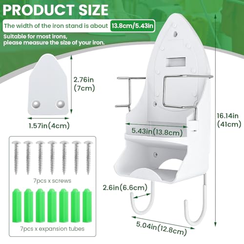 Ironing Board Hanger Wall Mount, Electric Iron Holder - Image 3