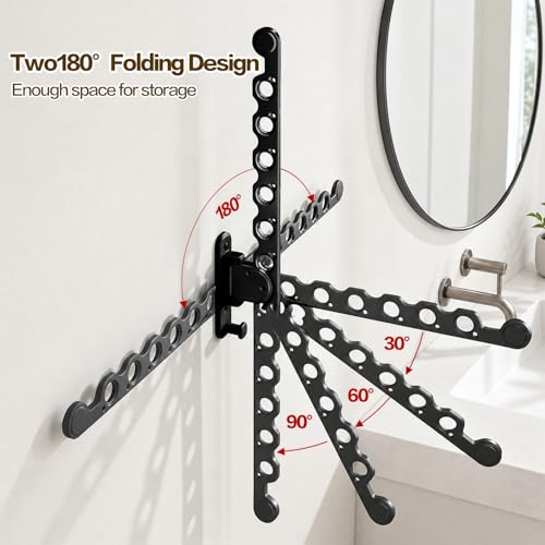 wall Mounted Clothes Drying Folding Hanger Rack for Laundry Room - Image 4