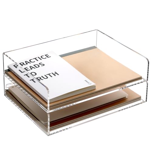 SANRUI Acrylic Desk Organizer Stackable Paper Tray, | All Products - Image 2
