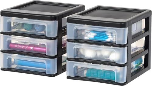 IRIS USA 2-Pack, 3-Drawer Small Plastic Stacking Des | All Products - Image 2